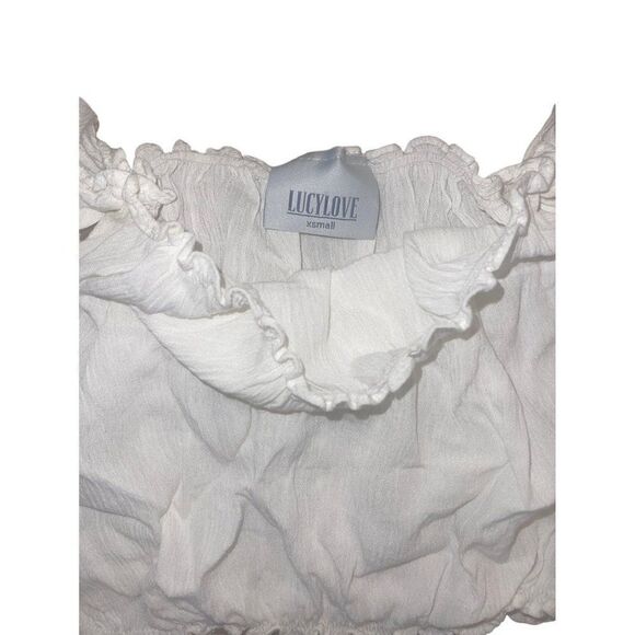 Lucylove off shoulder tube top small white - Picture 2 of 3